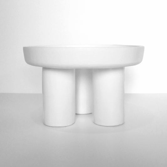 White Tripod Fruit Bowl