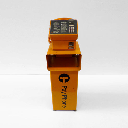 Telecom Orange Payphone With Matching Base