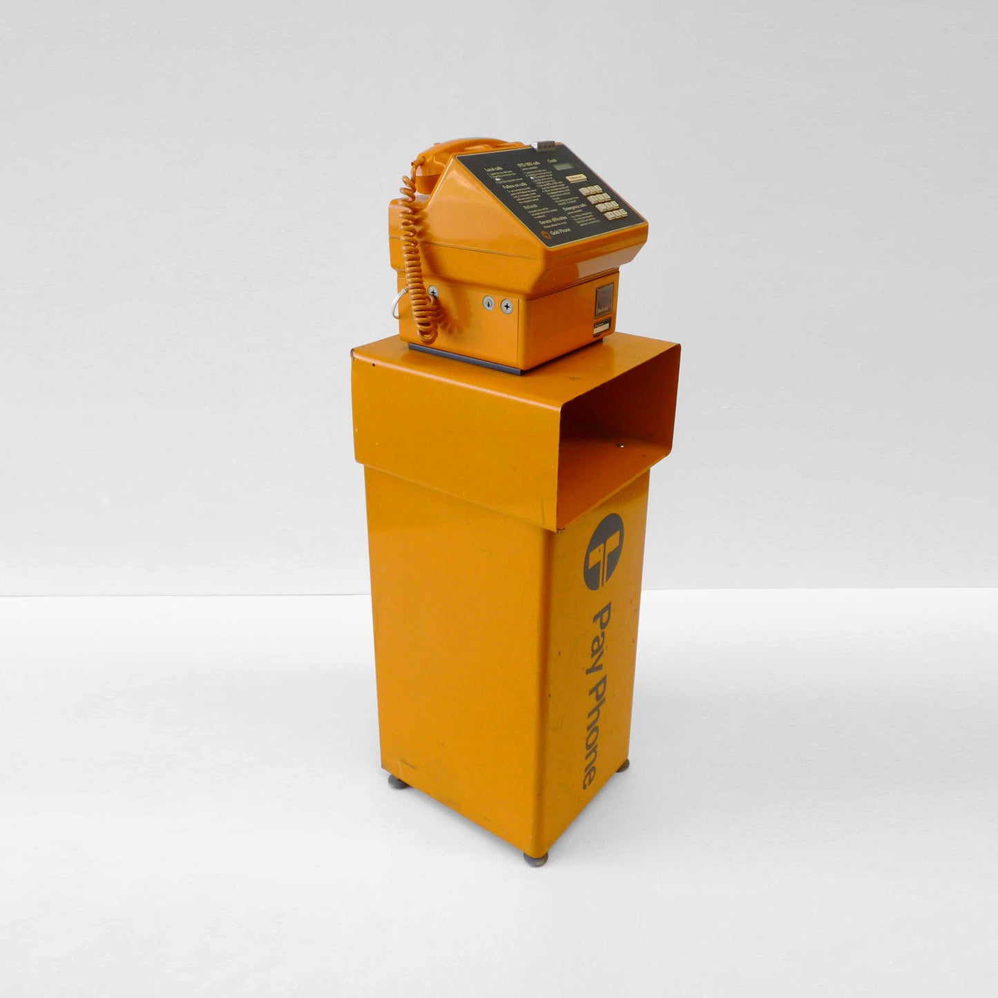 Telecom Orange Payphone With Matching Base