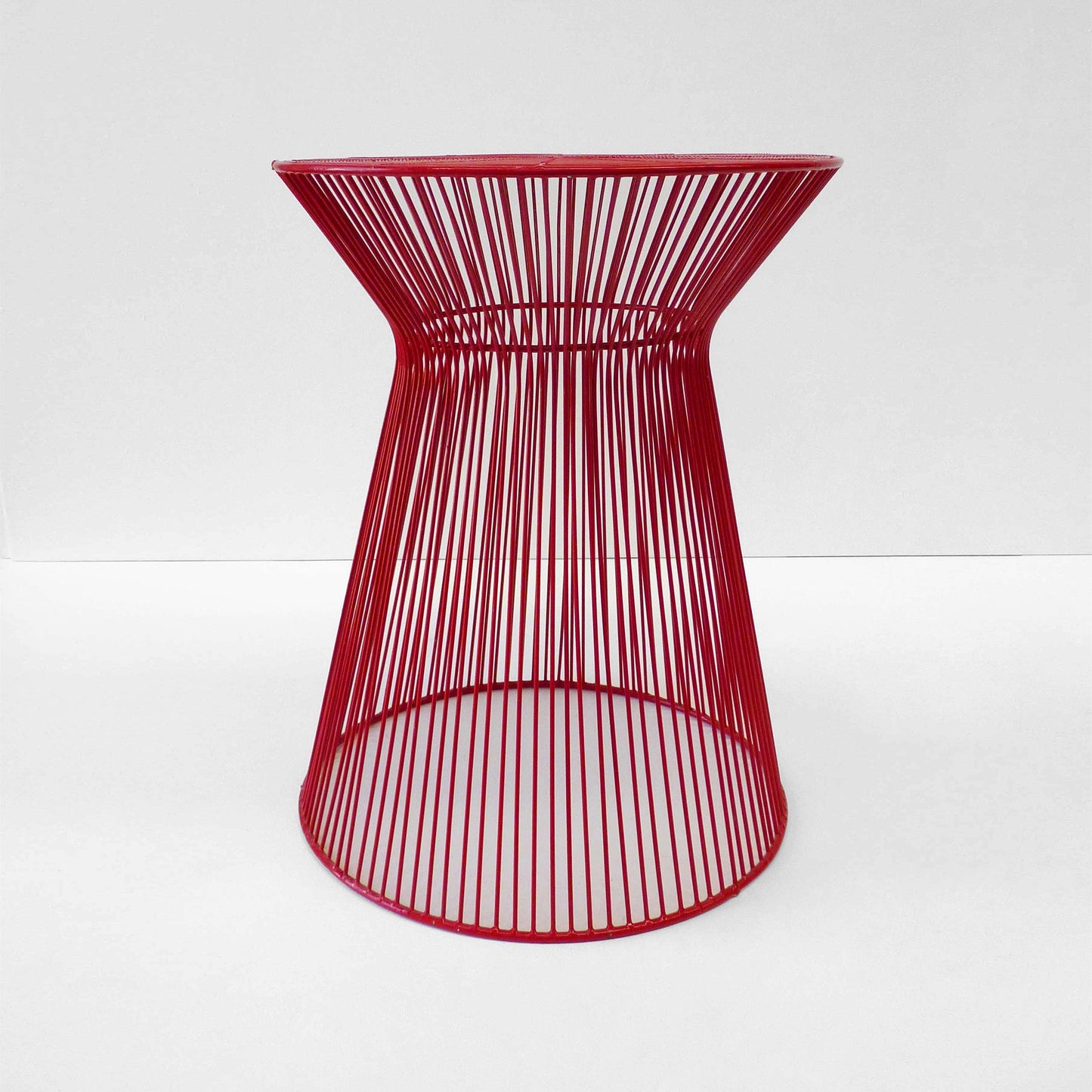 Red Round Wire Side Table