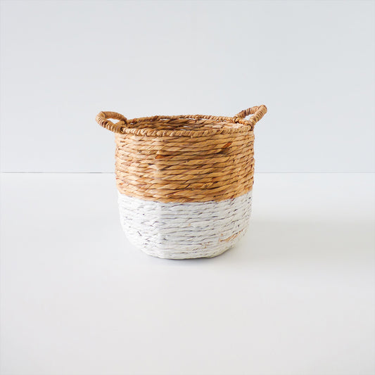 Woven Two-Tone Plant Pot