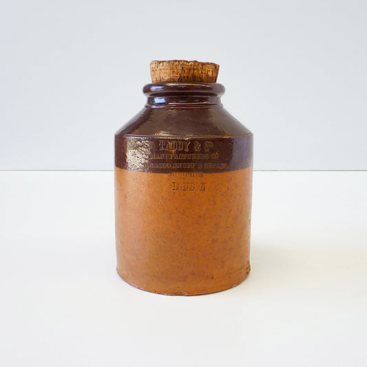 Antique Brown Stoneware Jar