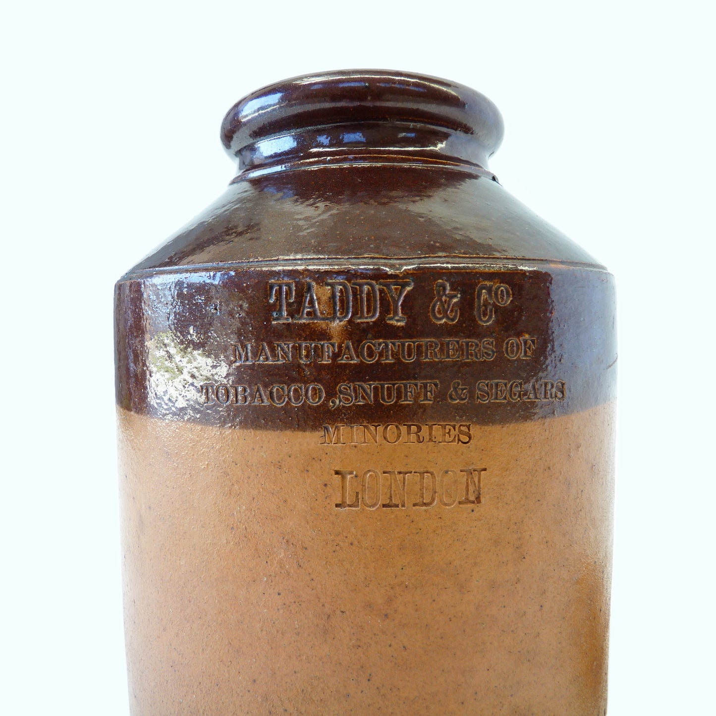 Antique Brown Stoneware Jar
