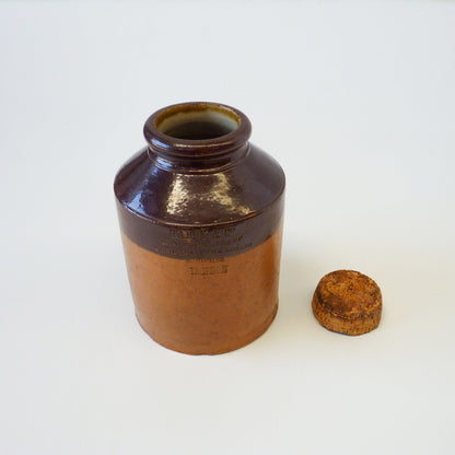 Antique Brown Stoneware Jar