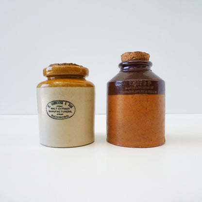 Antique Brown Stoneware Jar