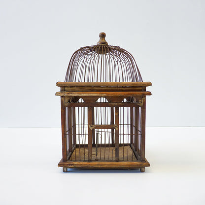 Antique Wooden Bird Cage