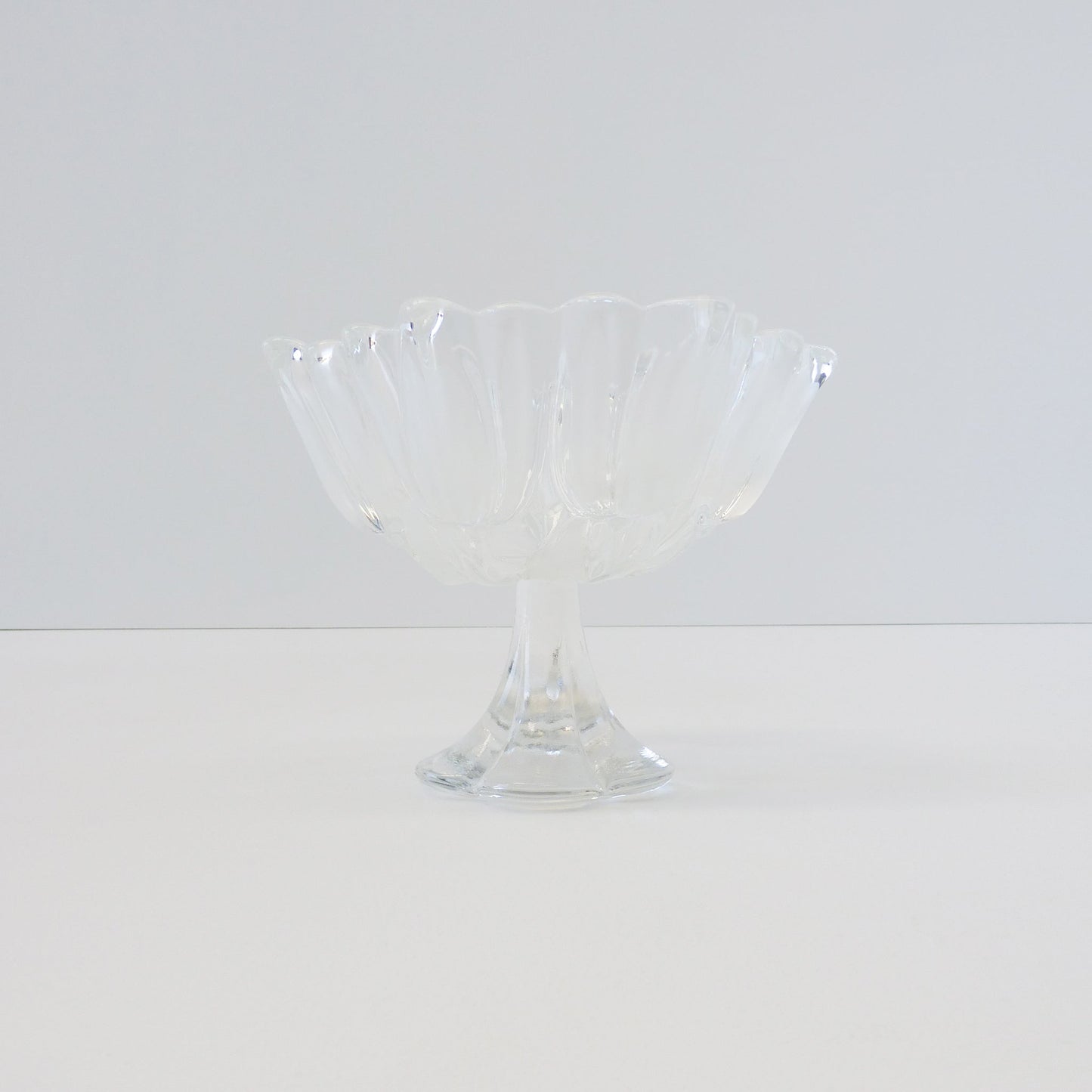 Vintage Glass Pedestal Bowl
