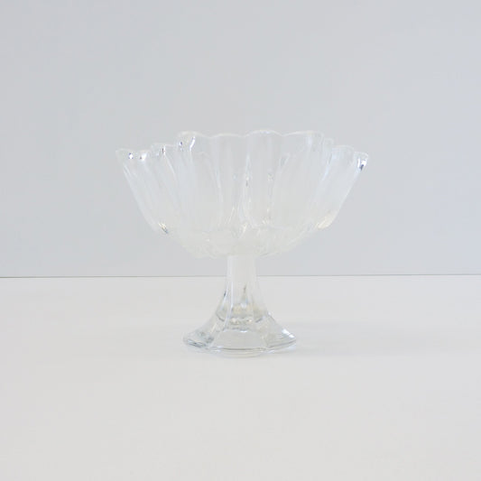 Vintage Glass Pedestal Bowl
