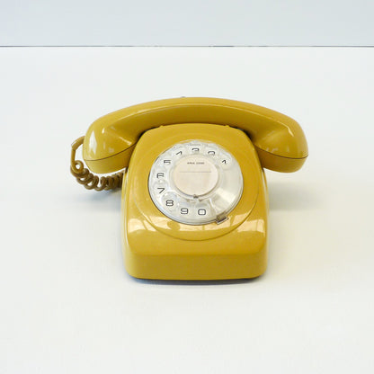 Vintage Mustard Yellow Rotary Phone