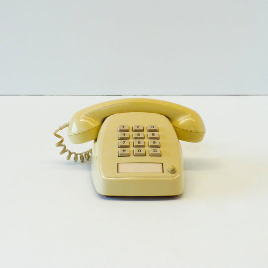Vintage Beige Push Button Phone