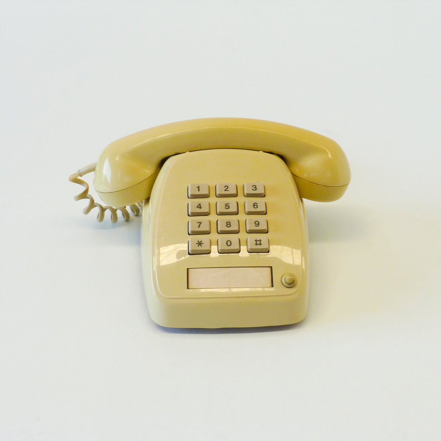 Vintage Beige Push Button Phone