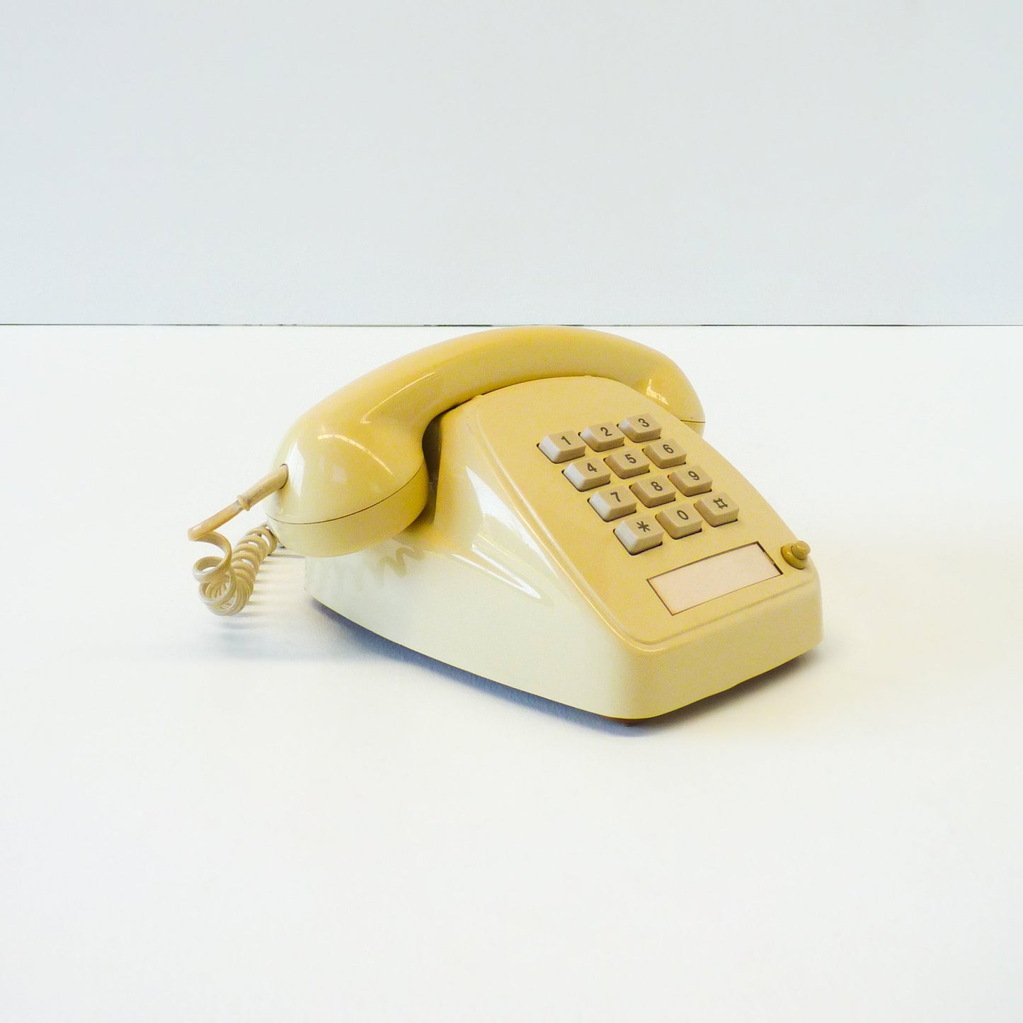 Vintage Beige Push Button Phone