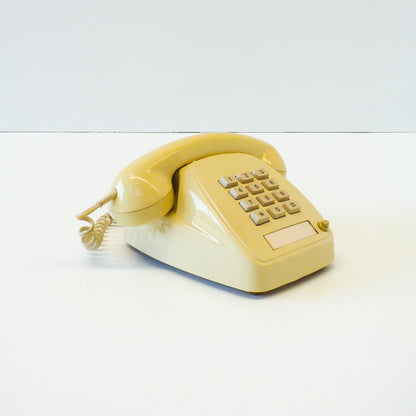 Vintage Beige Push Button Phone
