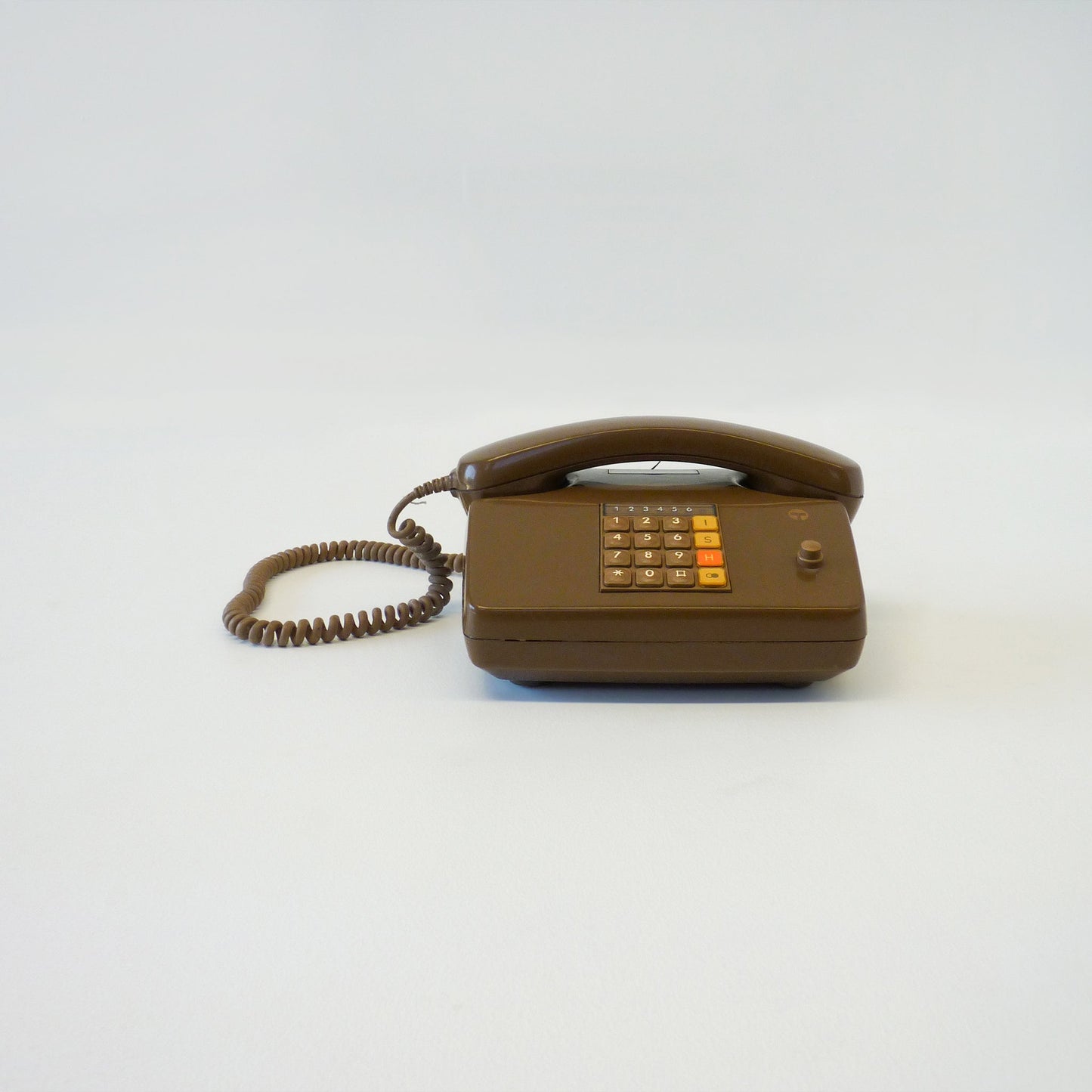 Vintage Brown Push Button Phone