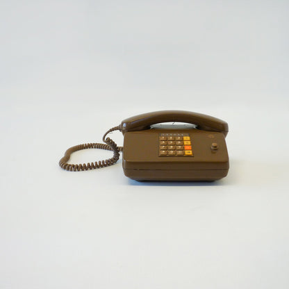 Vintage Brown Push Button Phone