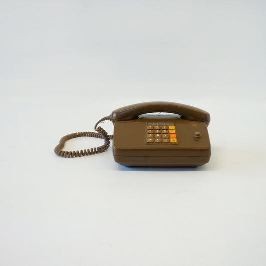 Vintage Brown Push Button Phone