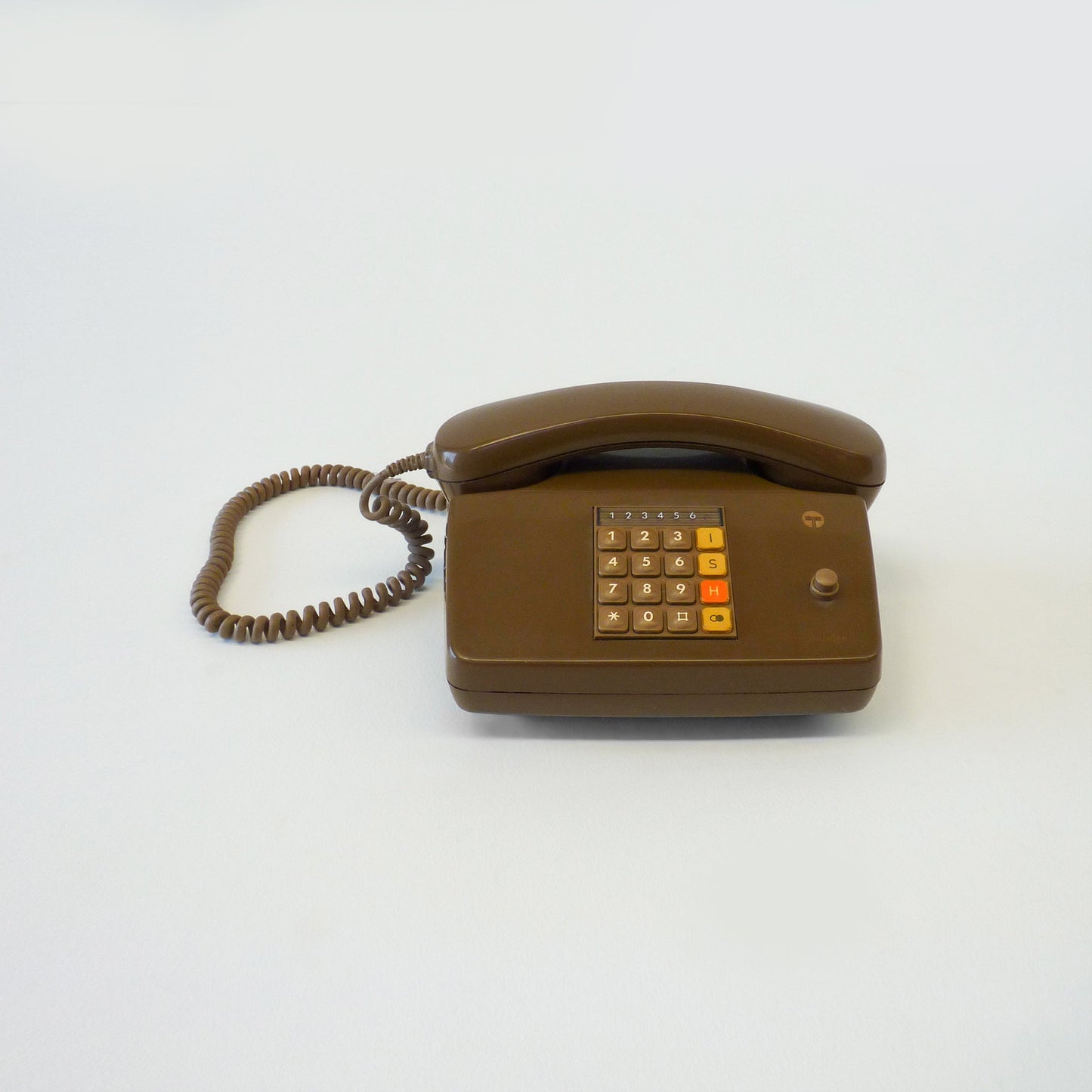 Vintage Brown Push Button Phone