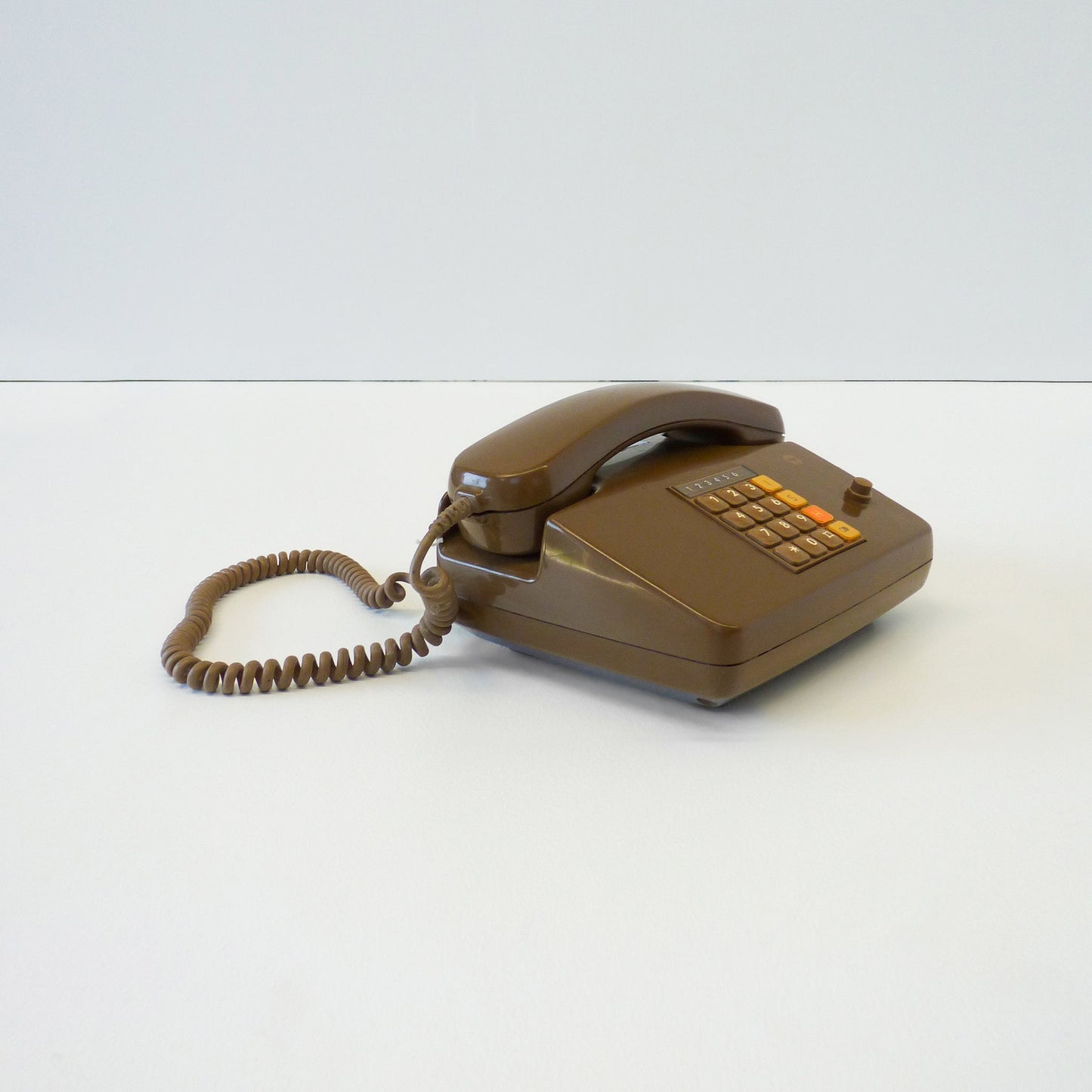 Vintage Brown Push Button Phone