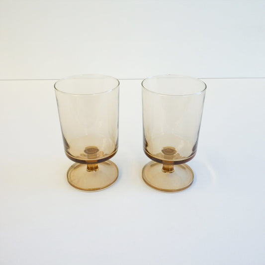 Smoky Grey Stemmed Glass Set