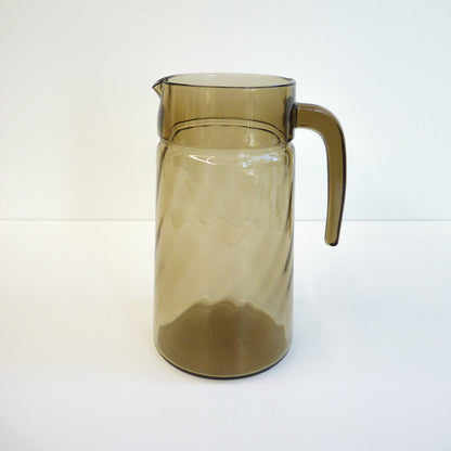 Smoky Grey Glass & Jug Set
