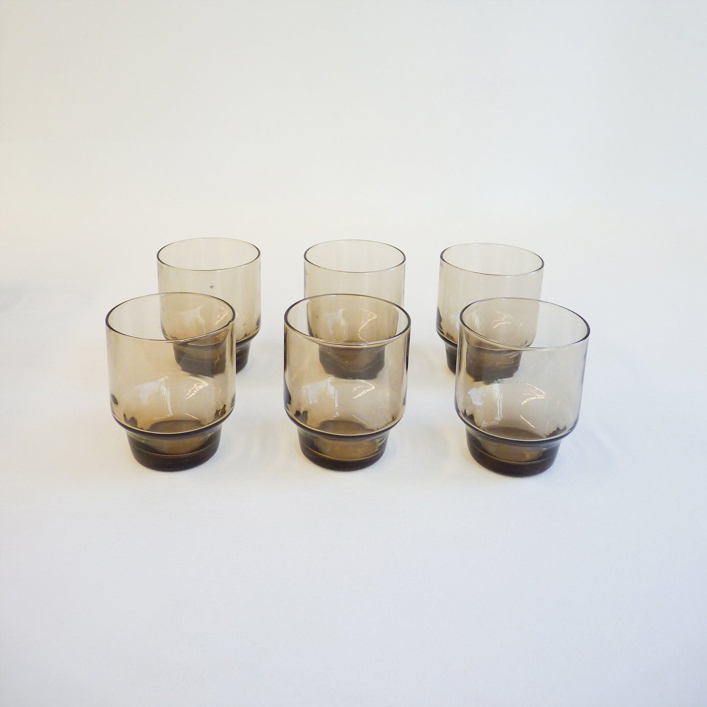 Small Smoky Brown Glass Set