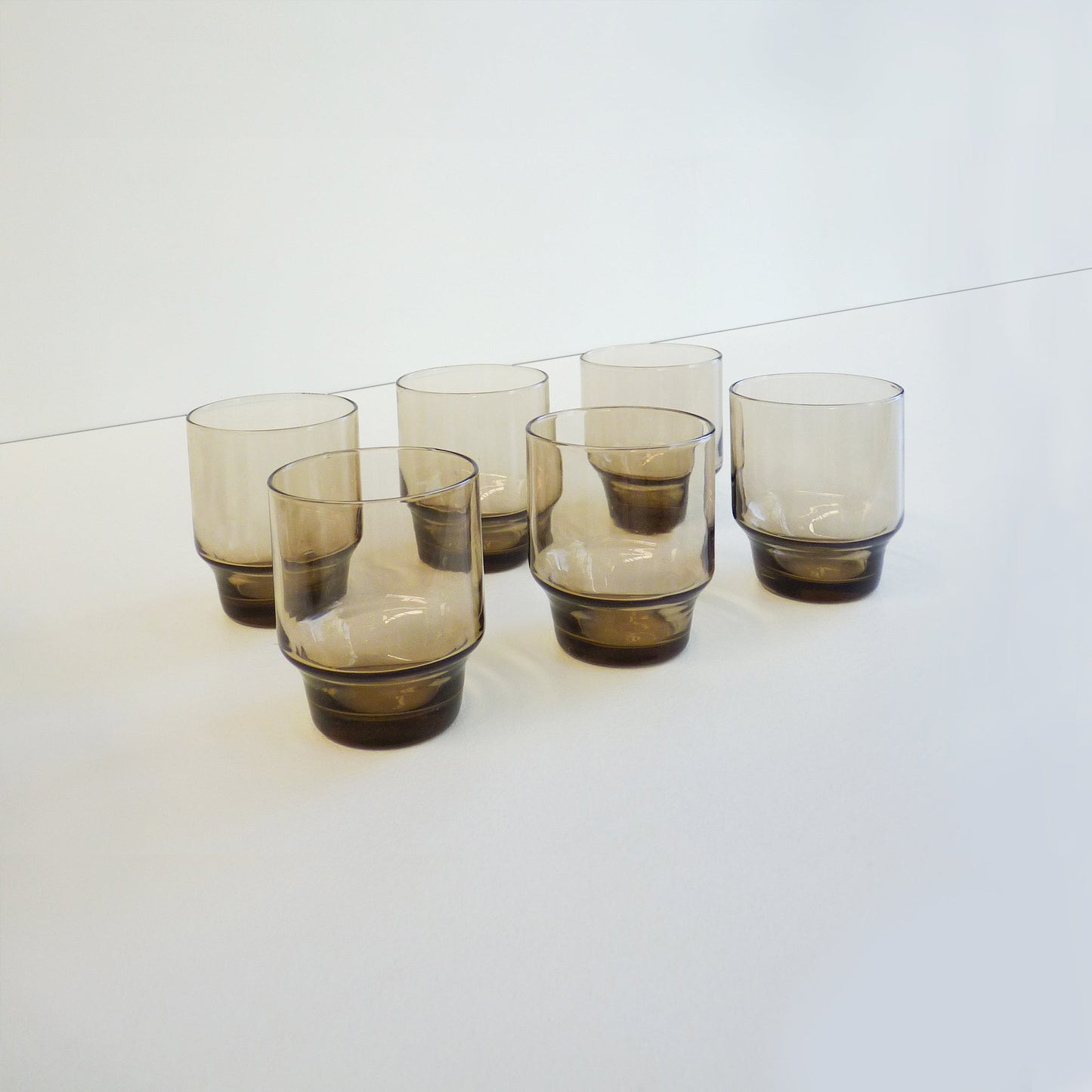 Small Smoky Brown Glass Set
