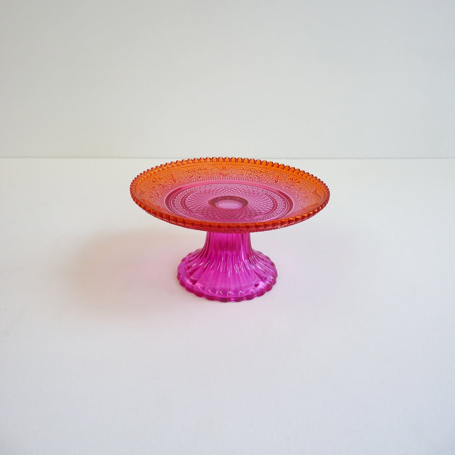 Vintage Pink & Red Glass Dessert Set