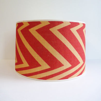 Modern Red / Cream Lamp Shade