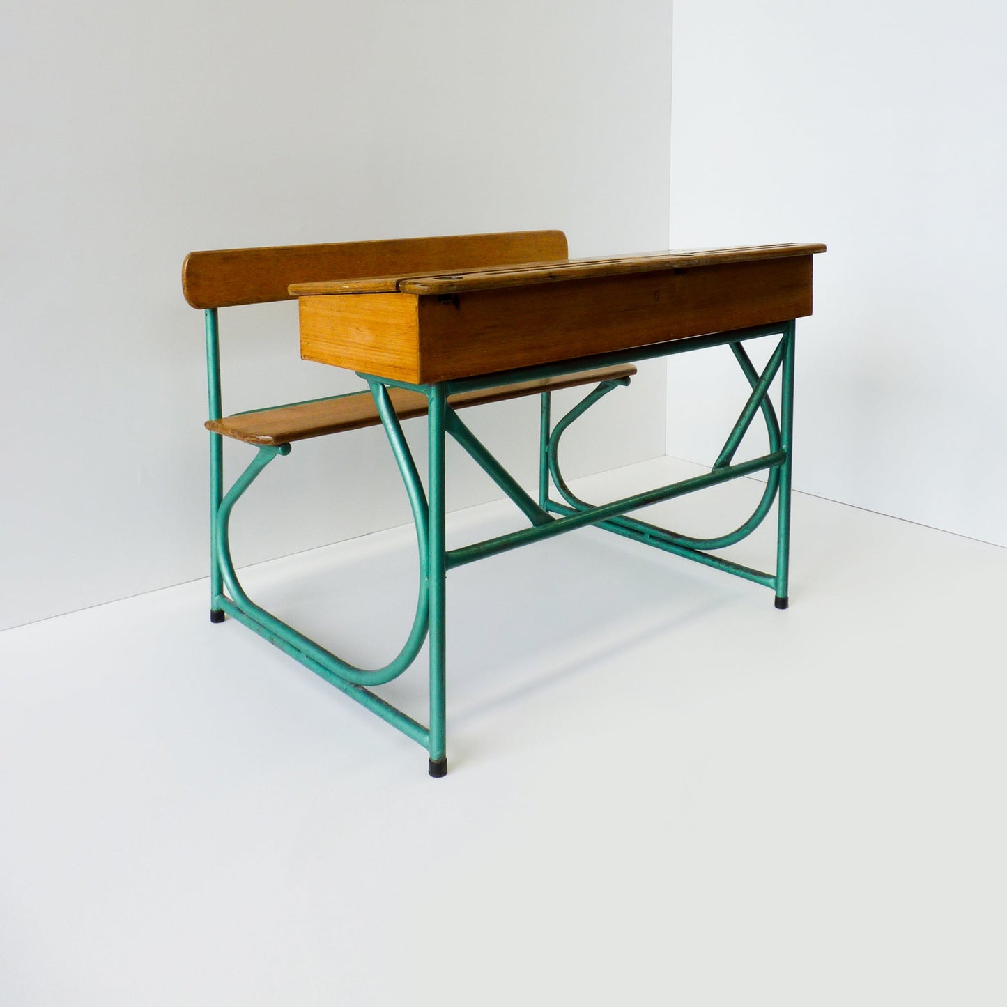 Vintage 2-Seater School Desk