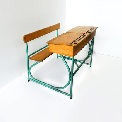 Vintage 2-Seater School Desk